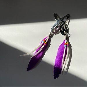NEW feather hair clips !!